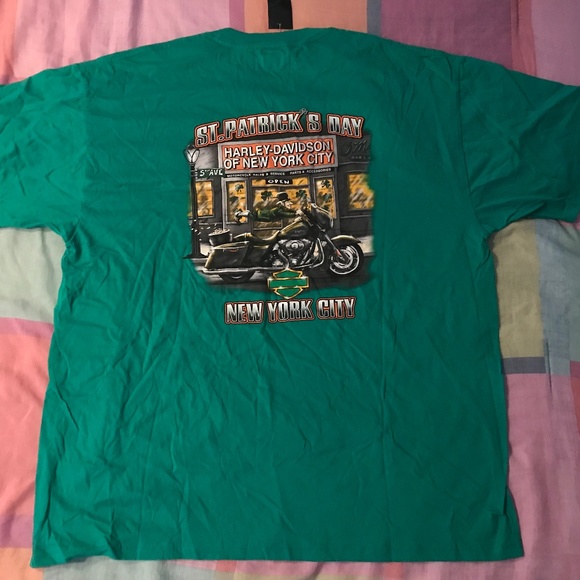 Rare Harley Davidson st Patrick’s day tee shirt from nyc Harley Davidson - Picture 1 of 3